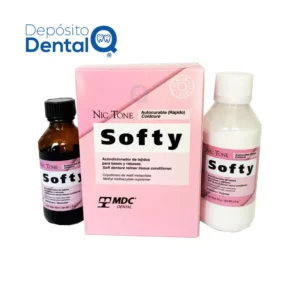 Acrílico Acondicionador de Tejidos Autocurable Rápido Softy con 80 gr y 40 ml MDC Dental